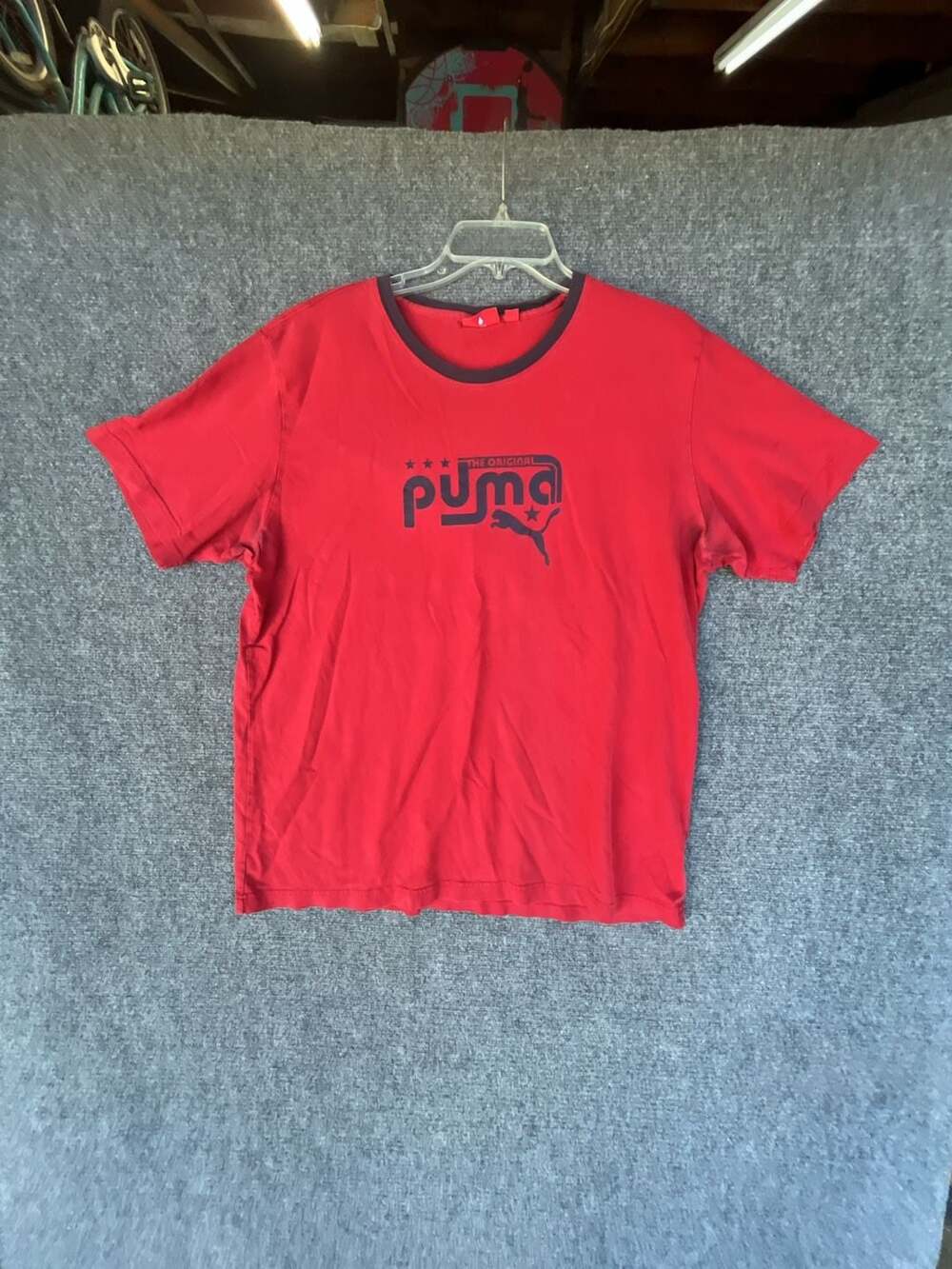 Vintage Puma The Original Graphic T-Shirt Red Size Large